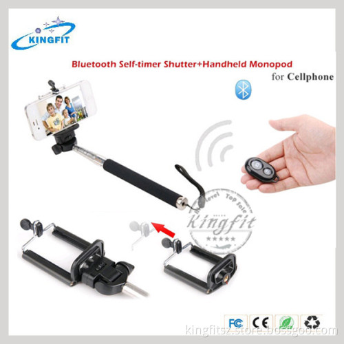 Extendable Handheld Monopod Selfie Stick with Bluetooth Remote Shutter for Phone